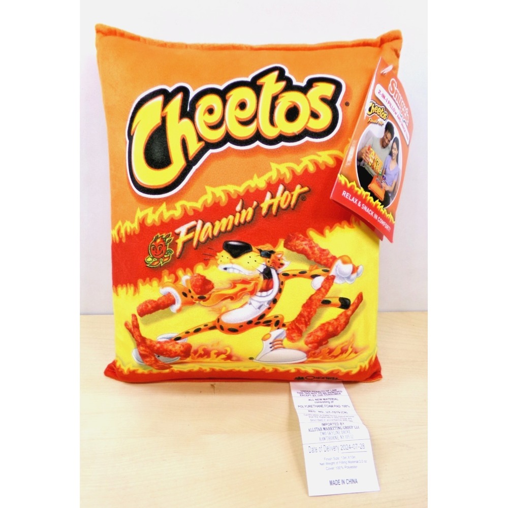 All‎ Star Snuggie Flamin' Hot Cheetos 2 in 1 Pillow and Snack Tray NWT